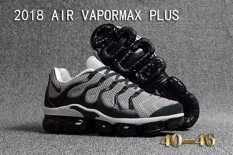 air vapormax plus baskets basses gray black